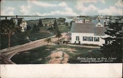 Maine, Looking up Orr's Island showing Harpswell Sound Postcard