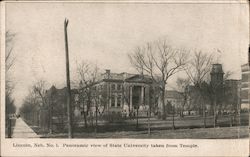 Panoramic View of State University Taken From Temple Postcard