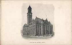 Post Office Building Postcard