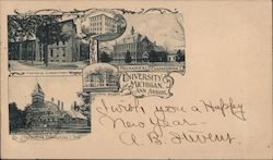 Campus Scenes, University of Michigan Postcard