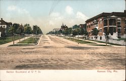 Benton Boulevard at 12th St. Kansas City, MO Postcard Postcard Postcard