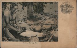 Native Making Poi Aloha Nui Postcard