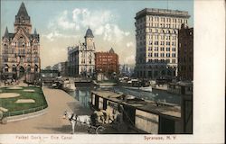 Packet Dock - Erie Canal Syracuse, NY Postcard Postcard Postcard