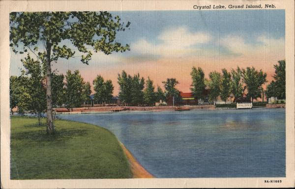 Crystal Lake Grand Island, NE Postcard