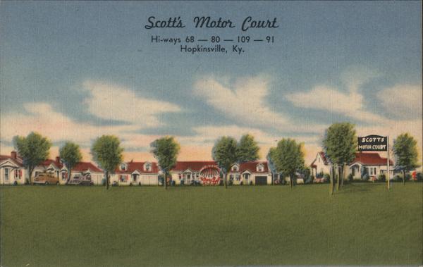 Scott #39 s Motor Court Hopkinsville KY Postcard