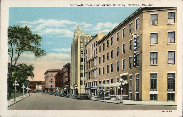 Bardwell Hotel and Service Building Rutland, VT Postcard