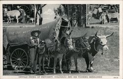 Orville Ewing of Pritchett, Colorado and His Touring Menagerie Postcard