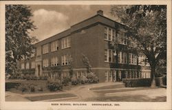 High School Building Greencastle, IN Postcard Postcard Postcard