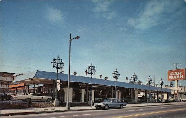 Western & Fourth Car Wash Los Angeles, CA Postcard