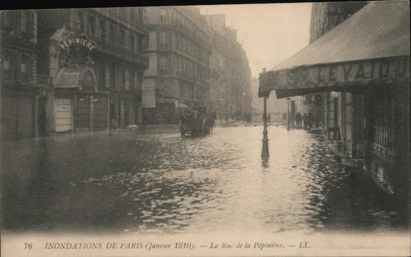 Inondations de Paris France Postcard