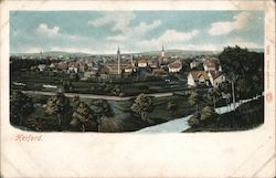 General View of Herford Germany Postcard Postcard Postcard