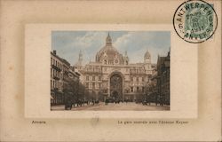 La Gare Centrale aveck l'Avenue de Kayser Antwerpen, Belgium Postcard Postcard Postcard