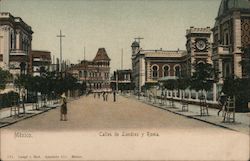 Calles de Londres y Roma Mexico Postcard Postcard Postcard