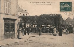 St-Benoit-Sur-Loire - Le Márche aus Fromages Postcard