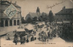 Thonon les Bains - Le Marché Geneve, France Postcard Postcard Postcard