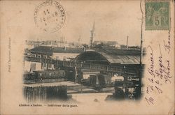 Châton s. Saûne - Intérieur de la Gare Postcard