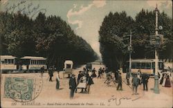 Rond-Point et Promenade du Prado Postcard