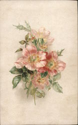 Fleischmann & Co. - Pink Flowers' Advertising Trade Card Trade Card Trade Card