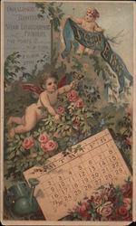 Cupids and Flowers - Donaldson Brothers Advertising Trade Card Trade Card Trade Card