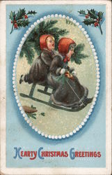 Hearty Christmas Greetings Children Postcard Postcard Postcard