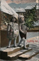 Two Kids and a Tree - Çyckilg Lul. Children Postcard Postcard Postcard