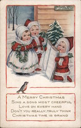 Children Singing Carols Postcard Postcard Postcard