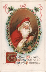 To Greet You With Best Wishes For a Merry Christmas Santa Claus Postcard Postcard Postcard