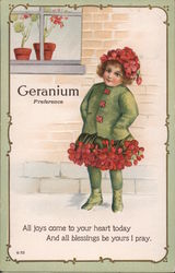 Geranium Preference - All Joys Come to Your Heart Today Postcard