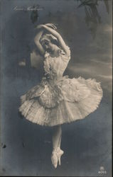 A Beautiful Ballerina Dancing Alone Postcard