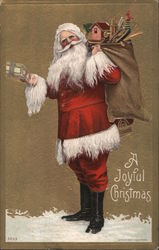 Santa Holding a Sack of Toys Santa Claus Postcard Postcard Postcard