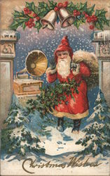 Christmas Wishes Santa Claus Postcard Postcard Postcard