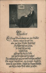 Mutter - A Lone Woman on a Chair Postcard