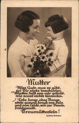 Mutter (German postcard for Mother) Postcard