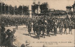 Military Parade on Victory Day in France, 1919 World War I Postcard Postcard Postcard