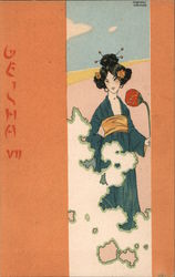 Geisha Girl Asian Postcard Postcard Postcard