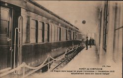 Train Station - Forêt de Compiègne Trains, Railroad Postcard Postcard Postcard