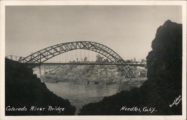 Colorado River Bridge Needles CA Brackshak Photo Postcard   Card00291 Fr 