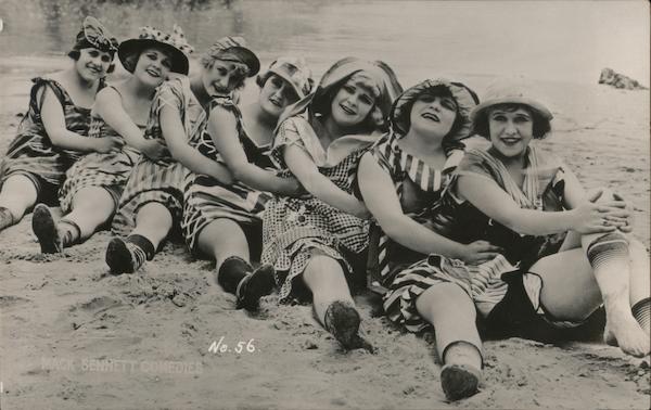 Mack Sennett Comedies Girls 56 Swimsuits And Pinup Postcard 