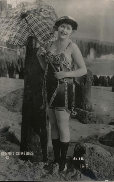 Mack Sennett Comedies Girl 88 Swimsuits And Pinup Postcard 