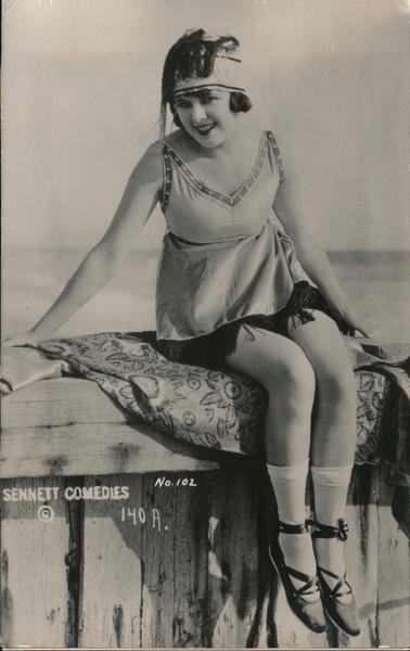 Mack Sennett Comedies Girl 102 Swimsuits And Pinup Postcard 