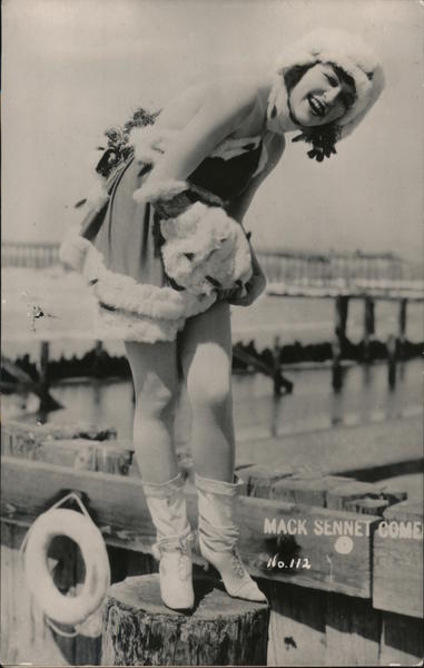 Mack Sennett Comedies Girl 112 Swimsuits And Pinup Postcard 