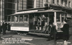 Powell St. Cable Car on Its Turn Table at Powell and Market Streets San Francisco, CA Zan Stark Postcard Postcard Postcard