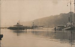 Flooded Harbor, probably Czech Postcard