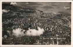 Aerial View with Golden Gate Bridge Postcard