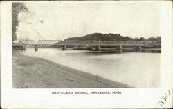 Groveland Bridge Haverhill, MA Postcard Postcard