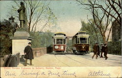 Public Garden Enterance To Subway Postcard