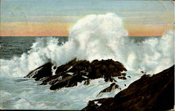 Surf Of Nahant Massachusetts Postcard Postcard