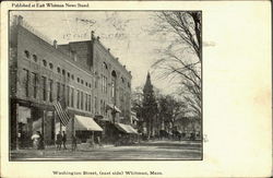 Washington Street(East Side) Whitman, MA Postcard Postcard