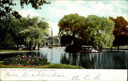 Scene in Public Garden Postcard