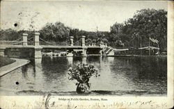 Bridge at Public Garden Postcard